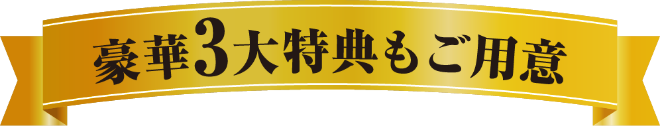 豪華3大特典もご用意